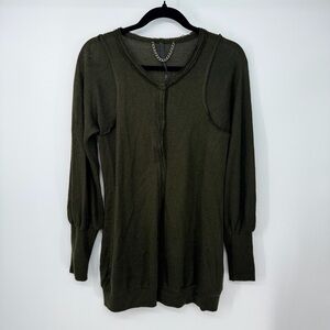 Police Wool Fall Artsy Snap Button Up Long Sleeve Oversized Dress